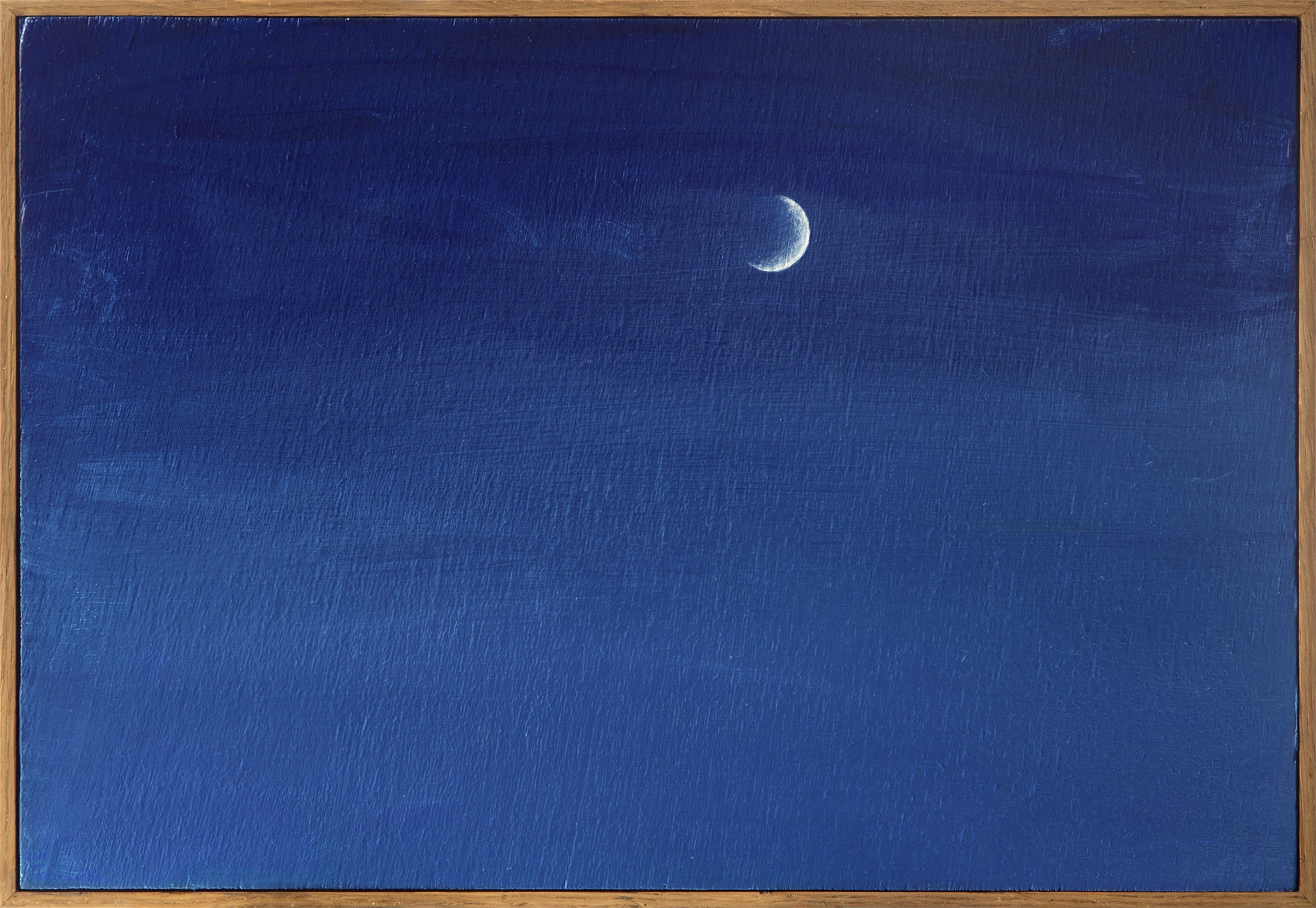 The moon rising at duskOil on board40 cm x 27 cm2018