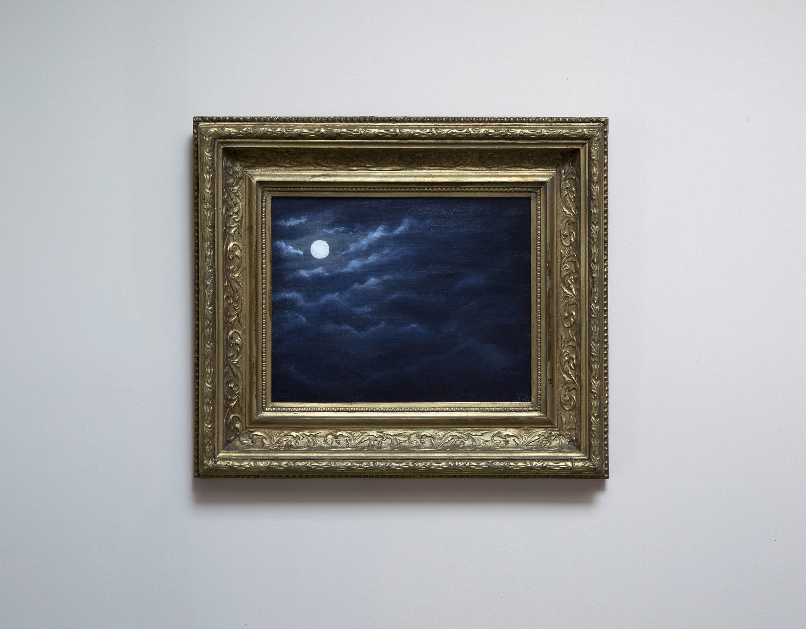 The Moon Oil on canvas, antique frame36 cm x 32 cm2015